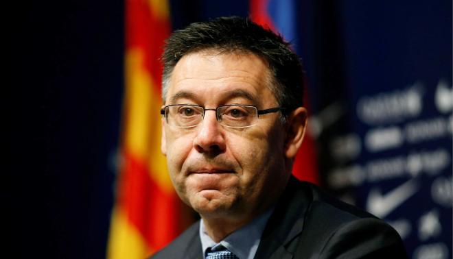 El presidente del Barça, durante una rueda de prensa.