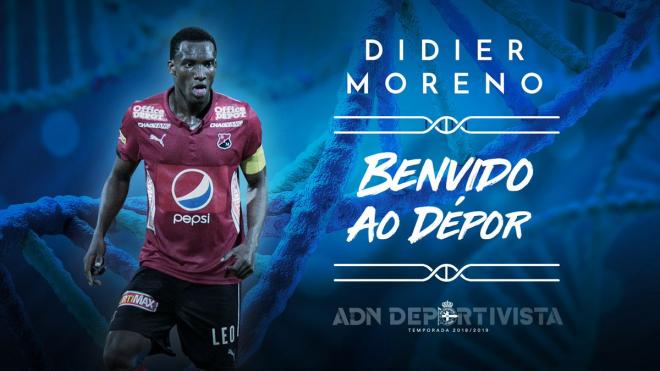 Didier Moreno, nuevo jugador del Dépor (Foto: RCD).