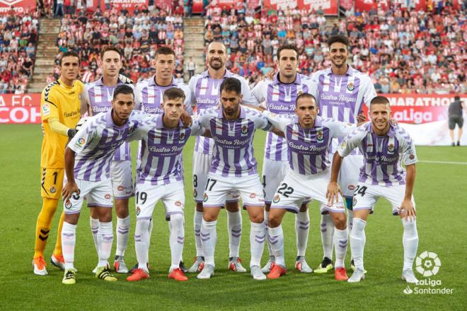 Once titular del Real Valladolid en el estreno liguero de Montilivi (Foto: LaLiga).
