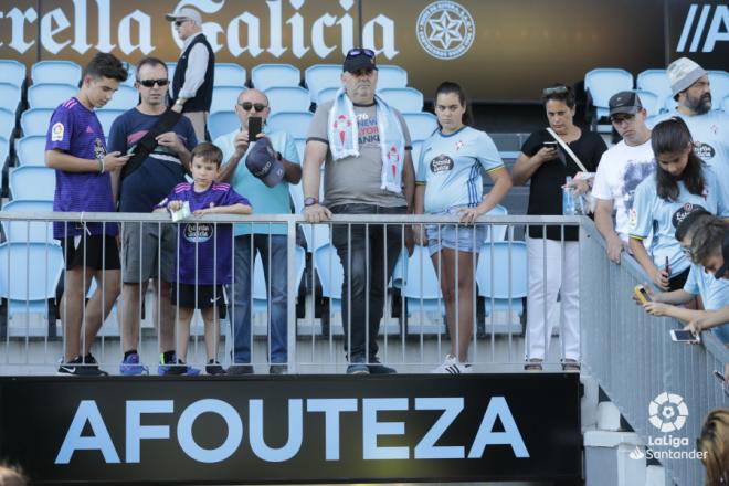Aficionados del Celta en Balaídos antes del inicio del Celta-Espanyol (Foto: LaLiga).