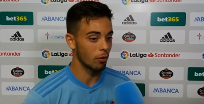 Fran Beltrán tras el Celta-Espanyol (Foto: RCCV).