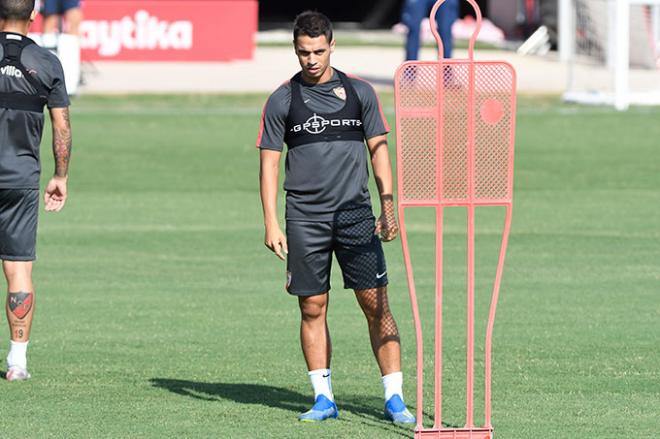 Ben Yedder, en un entrenamiento del Sevilla. (Foto: Kiko Hurtado).