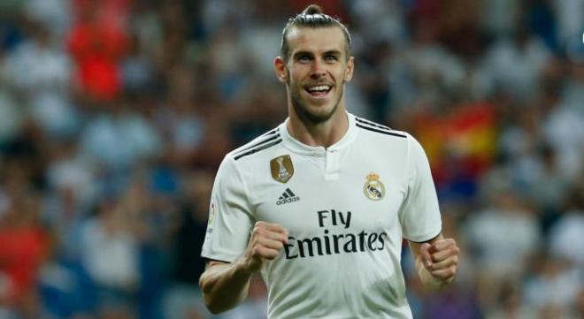 Bale celebra su gol ante el Getafe.
