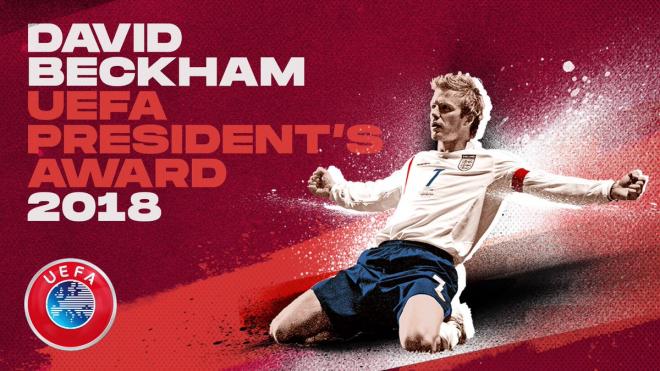 David Beckahm, ganador del Premio Presidente de la UEFA.
