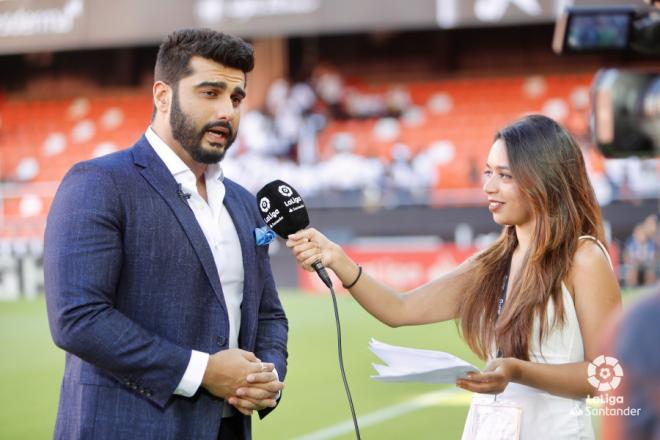 Arjun Kapoor en Mestalla (Foto: La Liga)