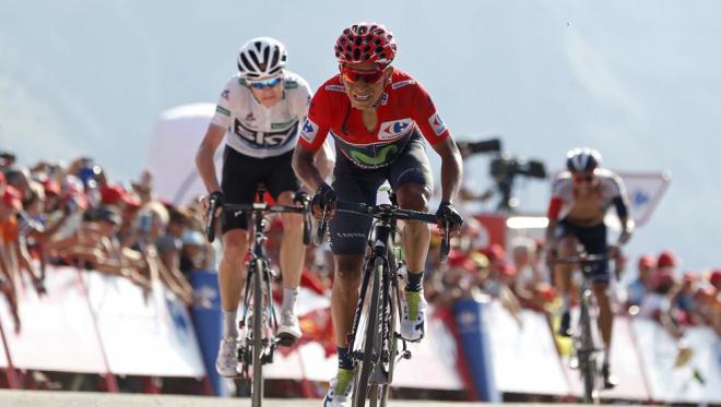 Froome y Nairo Quintana durante una etapa.