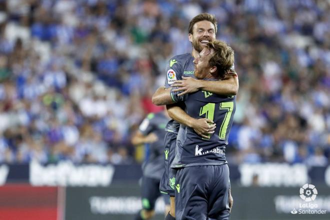 Illarramendi celebra su gol en Butarque aunque no sirvió para ganar el choque (FOTO: Real Sociedad)