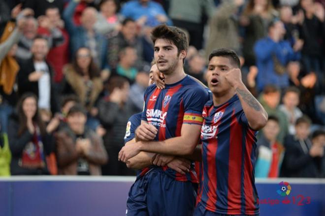 Melero y Cucho Hernández son las estrellas del Huesca. (FOTO: LaLiga)