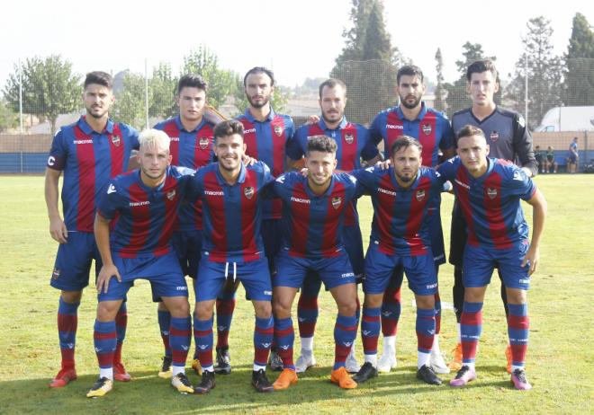 Un once del Atlético Levante esta pretemporada.