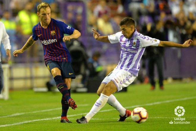 Ivan Rakitic, en el duelo ante el Valladolid (Foto: LaLiga).