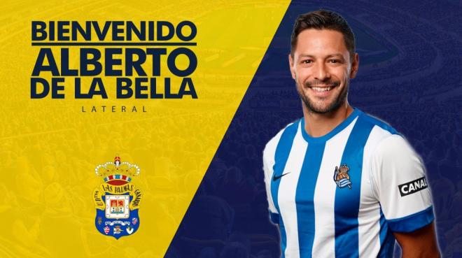 De la Bella firma por Las Palmas (FOTO: UD LAS PALMAS)