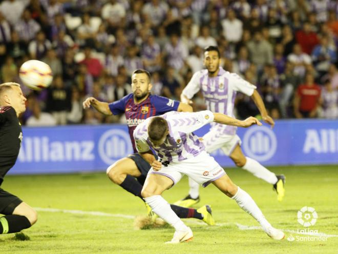 Keko, en el momento del gol ante el Barcelona (Foto: LaLiga).