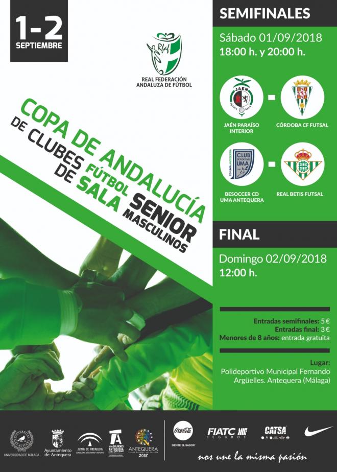 Cartel de la Copa de Andalucía de Fútbol Sala 2018.