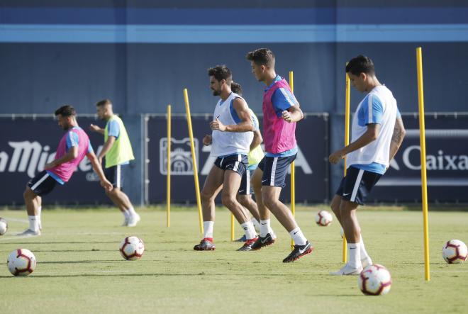 Una imagen del entrenamiento de este martes.