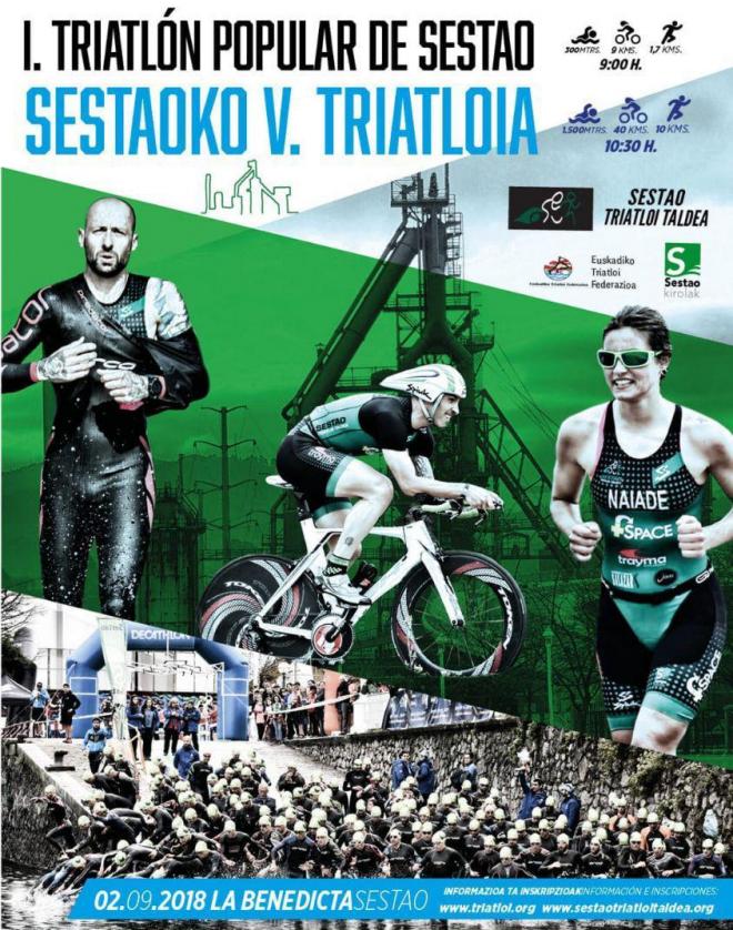 El V Triatlon de Sestao se celebrará el 2 de septiembre.