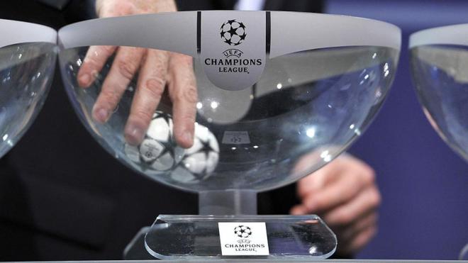 Imagen de un sorteo de la Champions League.