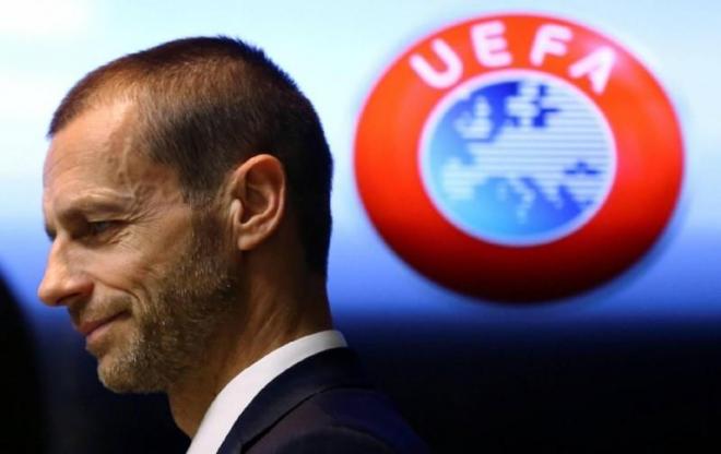 Ceferin, presidente de la UEFA, durante un acto (Imagen de archivo).