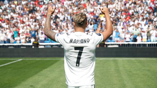Mariano, en su presentación con el Real Madrid.