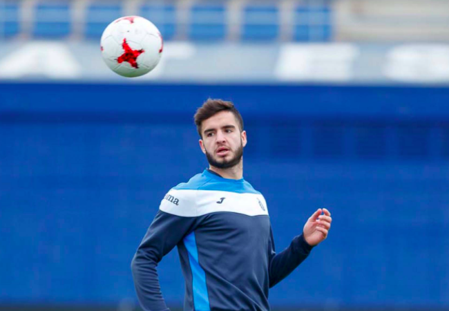 Montolio con la camiseta del Espanyol. (Foto: Levante UD)