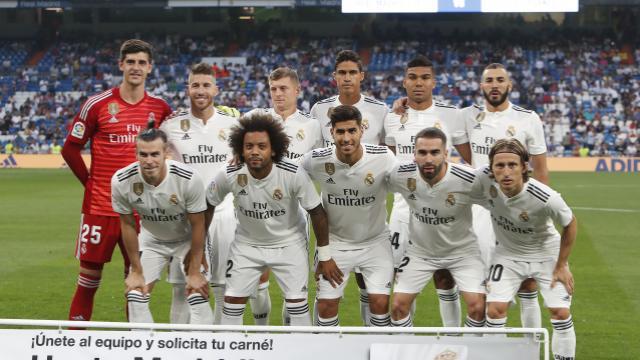 Alineación del Real Madrid en su último partido ante el Leganés.