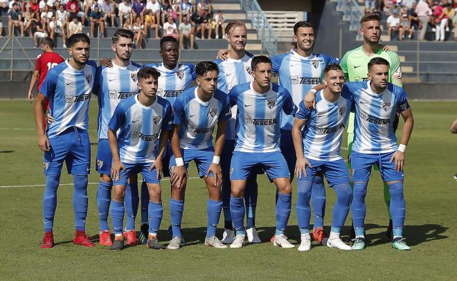 Primer once del filial esta temporada, ante el San Fernando (Foto: Málaga CF).