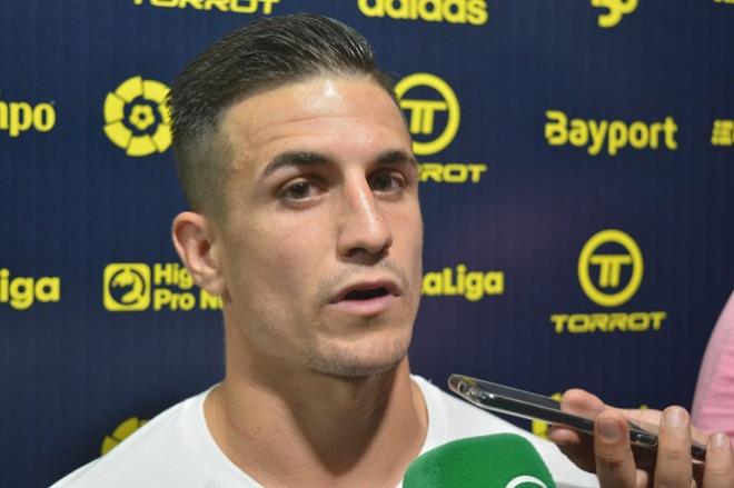 Matos, en la zona mixta (Foto: Cádiz CF).