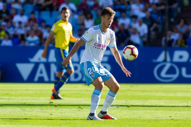 Marc Gual, en el partido frente a la UD Las Palmas (Foto: Daniel Marzo).