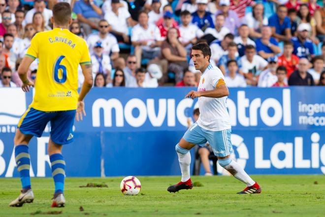 Alberto Zapater en el partido frente a la UD Las Palmas (Foto: Daniel Marzo).