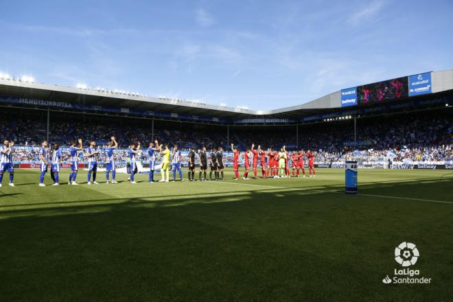 Partido entre el Alavés y el Espanyol en Mendizorroza esta temporada.