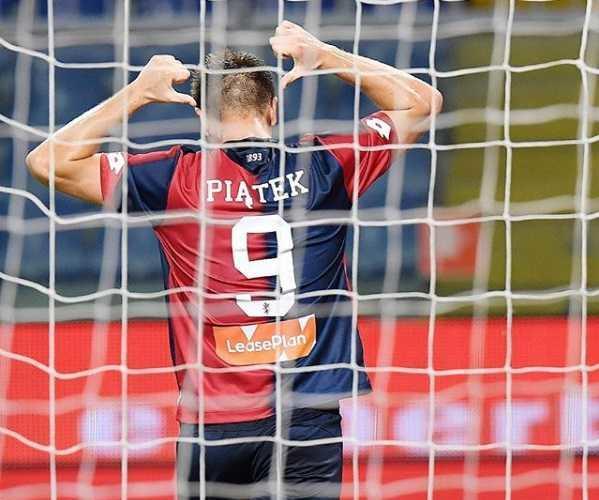 Piatek celebra uno de sus goles.