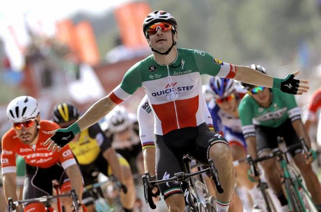 El italiano Elia Viviani, vencedor de la décima etapa de la Vuelta a España.