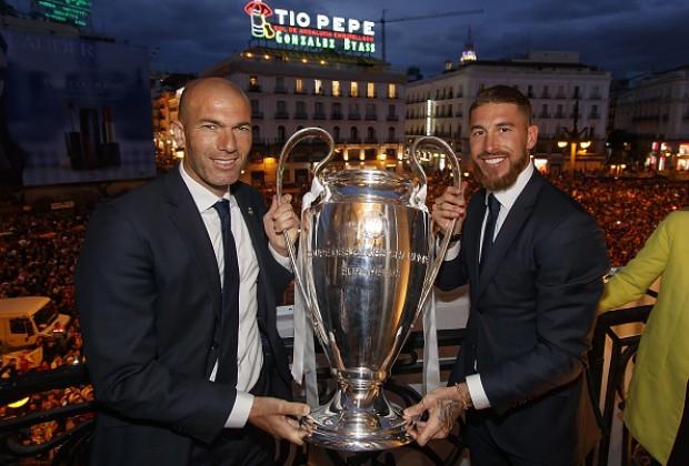 Zidane y Ramos con la Champions.