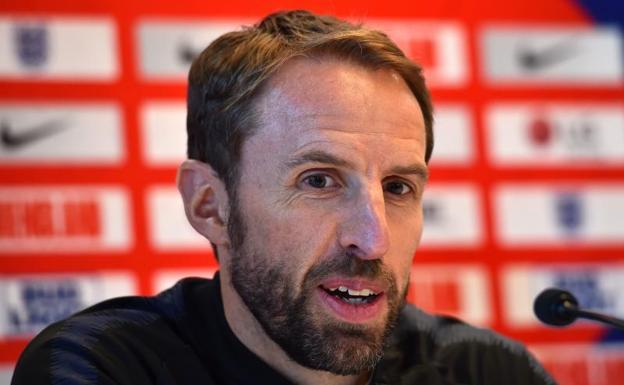 Gareth Southgate, en rueda de prensa de Inglaterra.