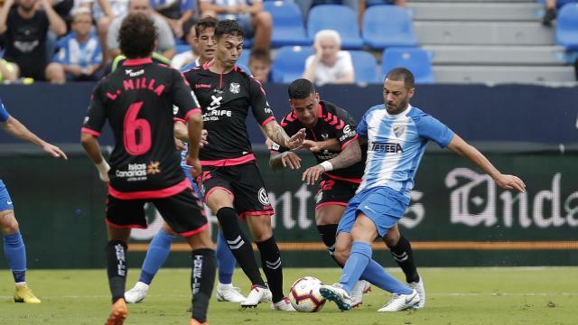 Lance del partido ente Málaga y Tenerife (Foto: LaLiga).