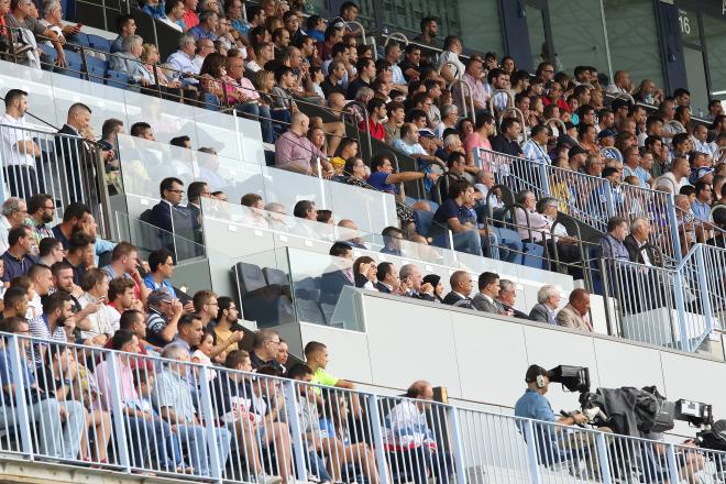 Imagen el palco durante el Málaga-Tenerife (Foto: Paco Rodríguez).