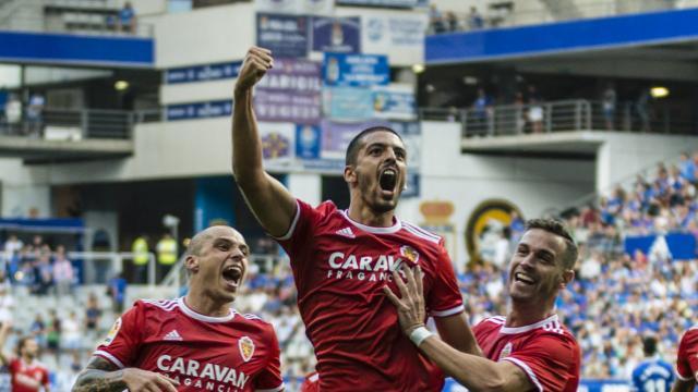 Verdasca celebra su gol ante el Real Oviedo (Foto: LaLiga).