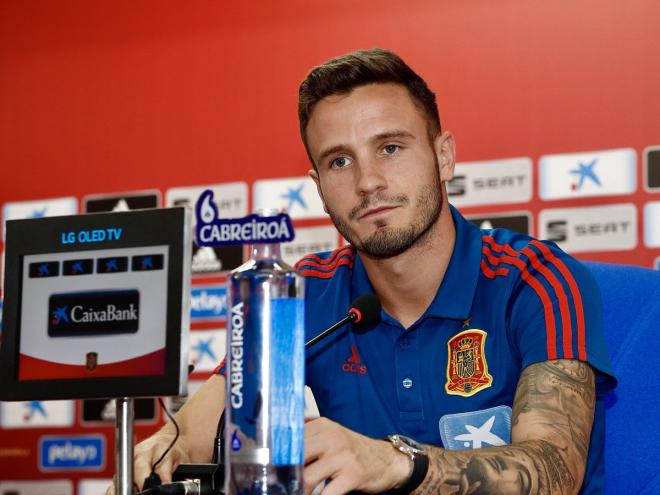 Saúl Ñíguez, en rueda de prensa.