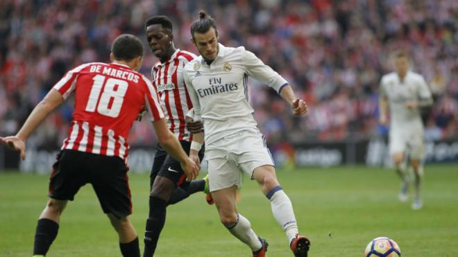 El galés Gareth Bale en acción contra el Athletic Club.