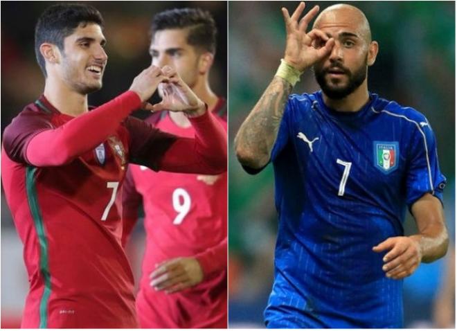 Guedes con Portugal y Zaza con Italia se enfrentan hoy.