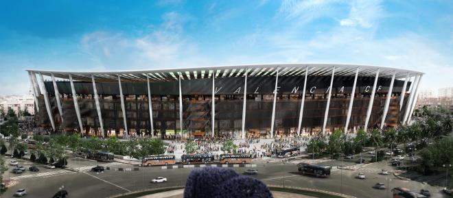 Proyecto del nuevo estadio del Valencia CF.