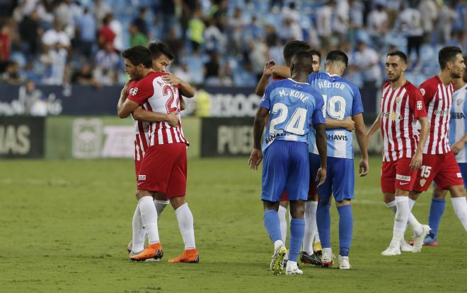 Imagen del Málaga-Almería del pasado martes en la Copa del Rey.