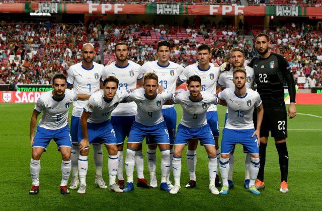 Once de la selección de Italia contra Portugal (Foto: VivoAzzurro).
