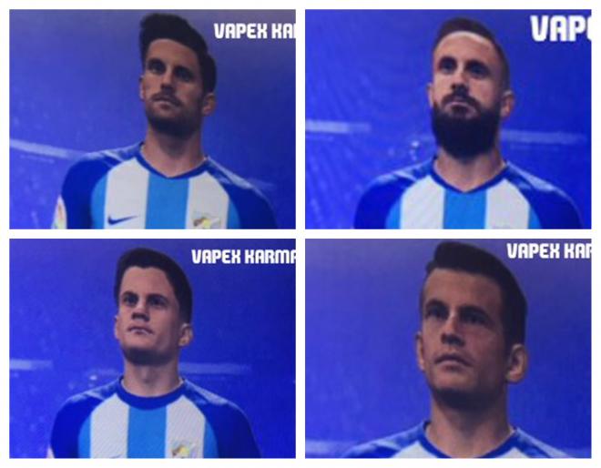 Los rostros de Adrián, Cifu, Juanpi y Luis Hernández en el FIFA 19
