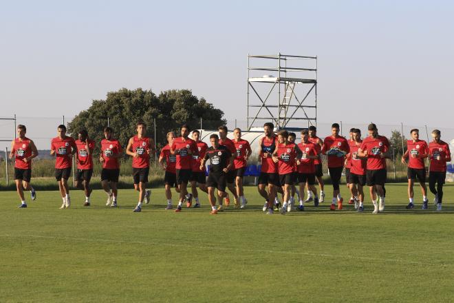 La plantilla se ejercita en Segovia (Foto: RCD).