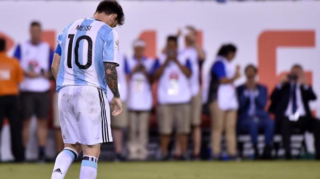 Leo Messi, tras la derrota de la selección argentina ante Chile en 2016.