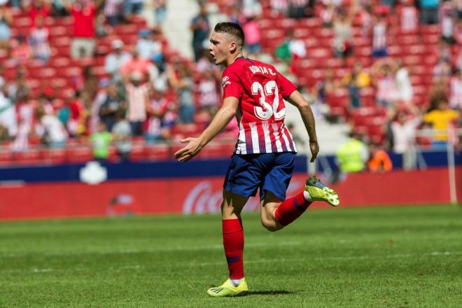 Borja Garcés celebra un gol del Atlético de Madrid (Foto: LaLiga).