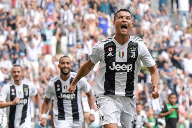 Cristiano Ronaldo celebra su primer gol con la Juventus. (Foto: Juventus)