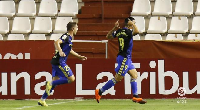 Dani Romera celebra su gol ante el Albacete (Foto: LaLiga).