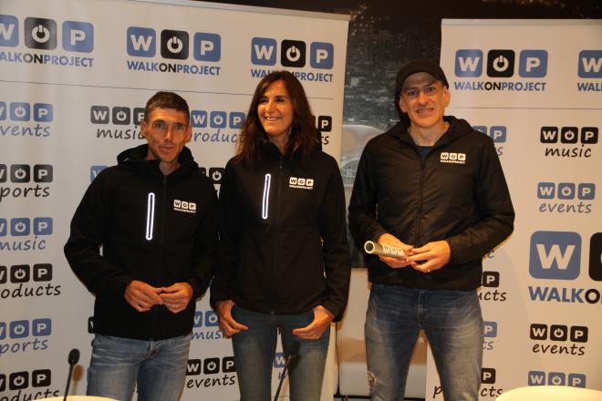 Imanol Loizaga, Begoña Bertistain y Mikel Renteria en la presentación del WOP Challenge 2018.