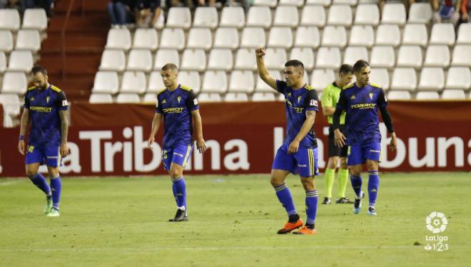 Romera, tras su gol en Albacete (Foto: LaLiga).